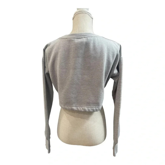 Gymshark Legacy Cropped Sweater Light Gray Gym Athletic Women’s size Small - Picture 2 of 10